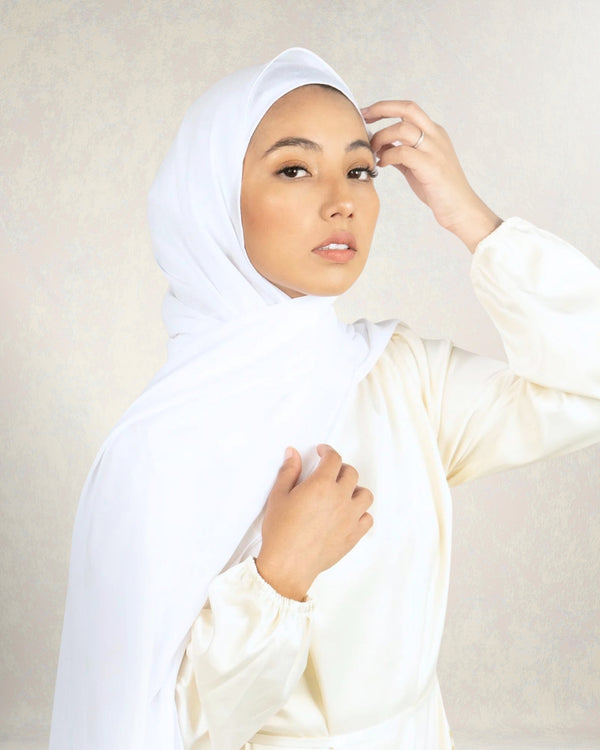 Georgette Chiffon - White