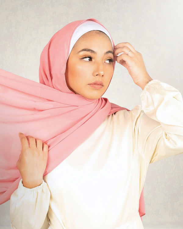 Georgette Chiffon - Salmon Pink