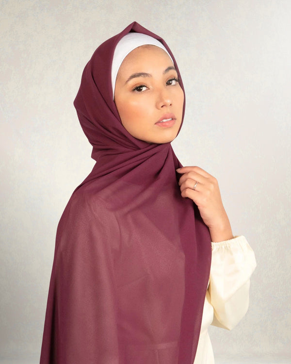 Georgette Chiffon - Burgundy