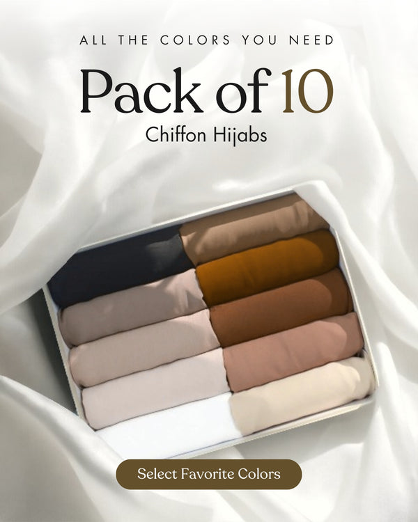 Pack of 10 - Georgette Hijab