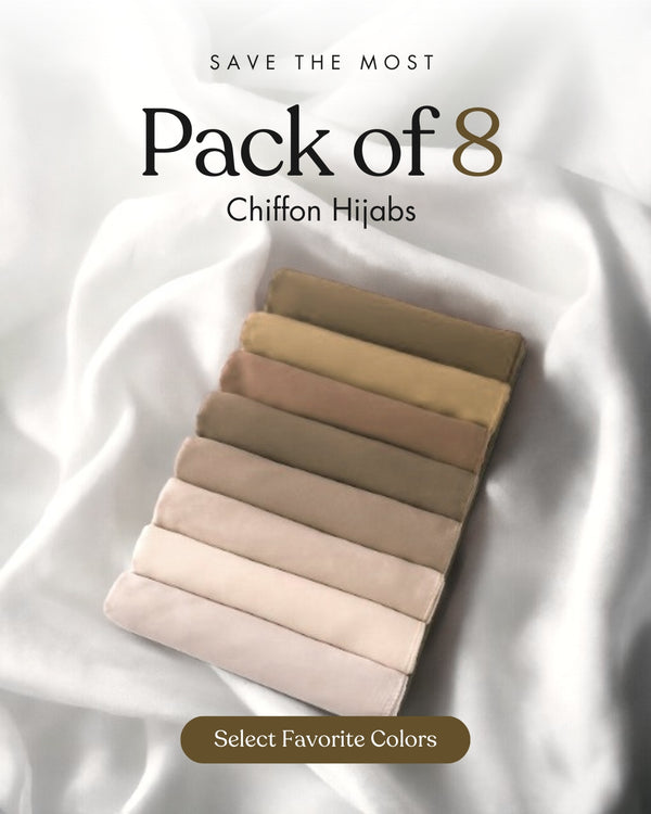 Pack of 8 - Georgette Hijab